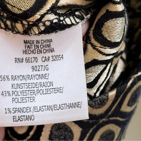 Anthro | Metallic Geo Pattern Larkin Jacquard Tapered Trousers Pants - Picture 13 of 13